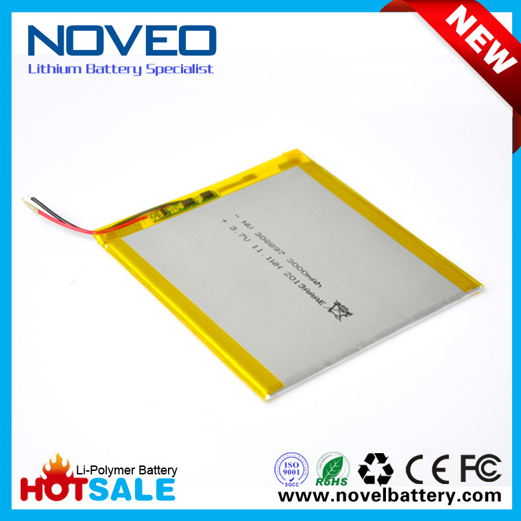 Factory Direct Sale 3.7V 3000mAh Lipo Battery