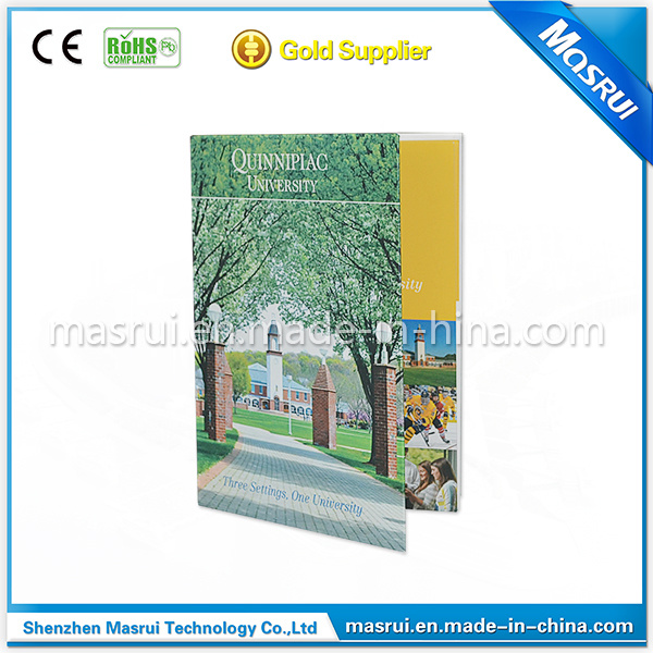 Newest Hardcover Business Promotion Video Brochure with Light Sensor