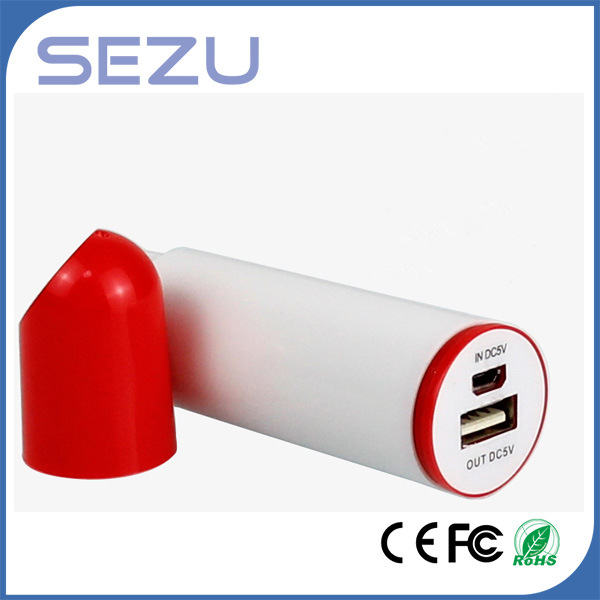 2600mAh Unique Lipstick Shape Travel Charger