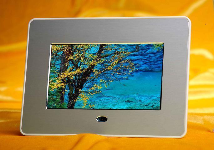 7inch Metal Brushed Digital Photo Frame Advertising Player