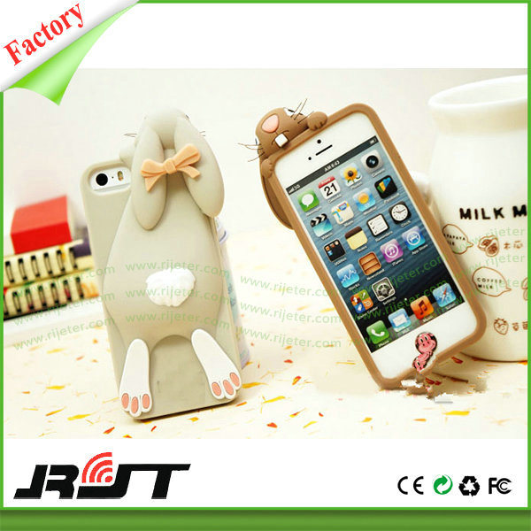 Lovely Buckteeth Rabbit Silicon Mobile Phone Case for iPhone 6 (RJT-0160)