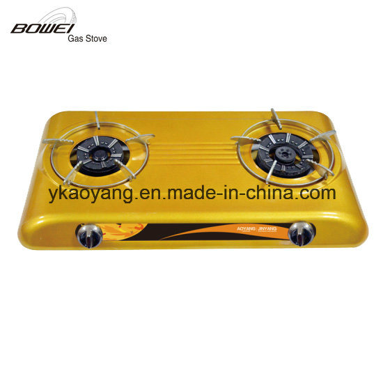 Double Burners Stainless Steel Gas Stove