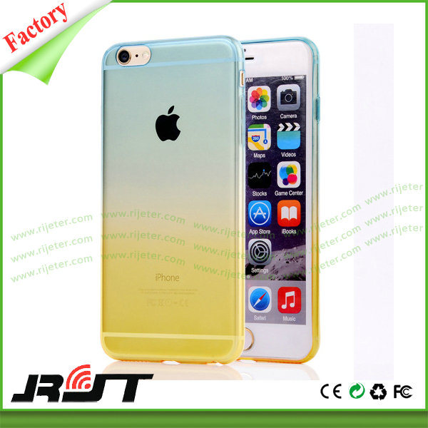 2016 Stylish Gradually Changing Color Light TPU Mobile Phone Cover for iPhone6/6s (RJT-0215)