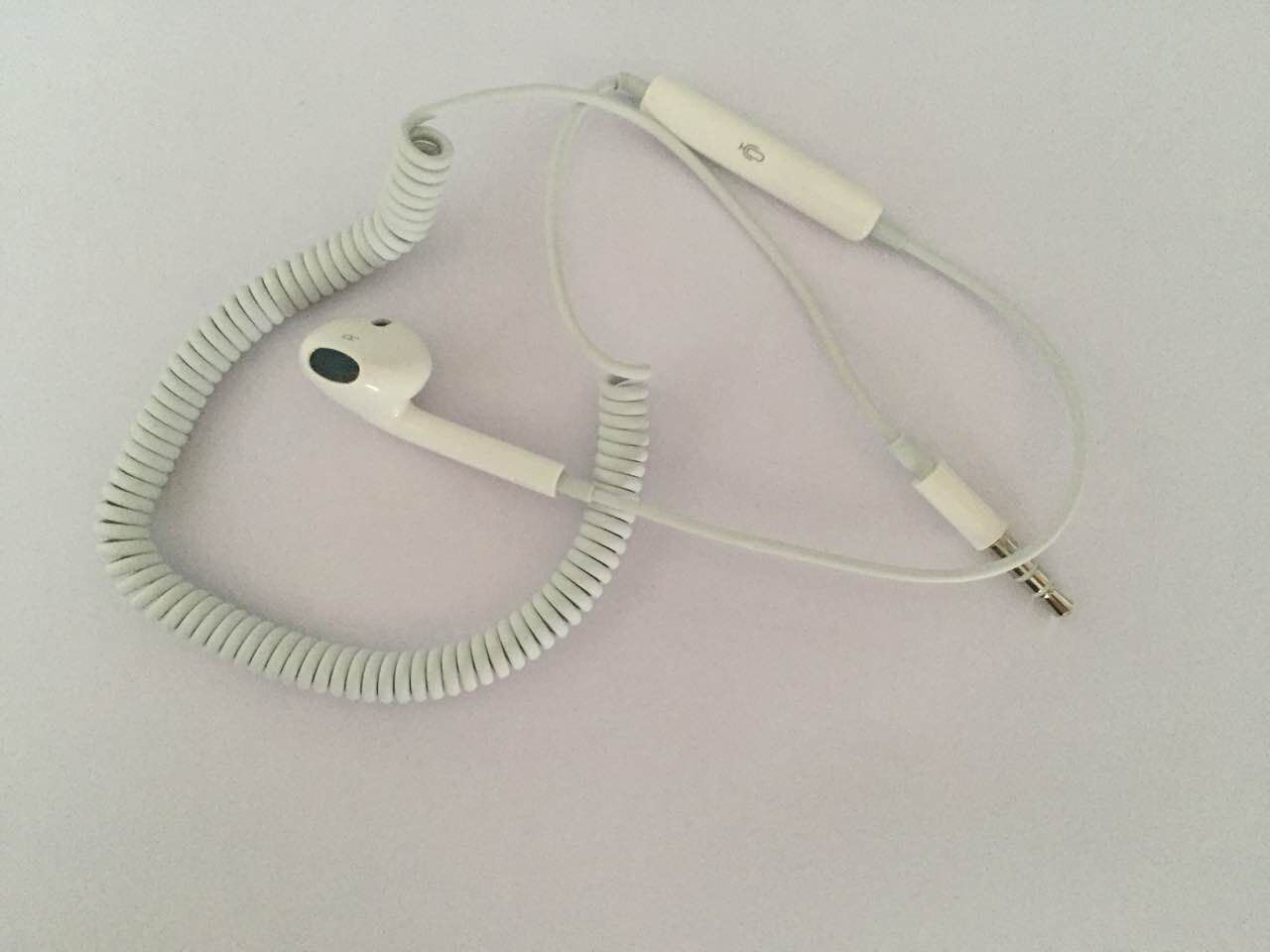 Unilateral Spiral Earphone for Mobile Phone with Mic