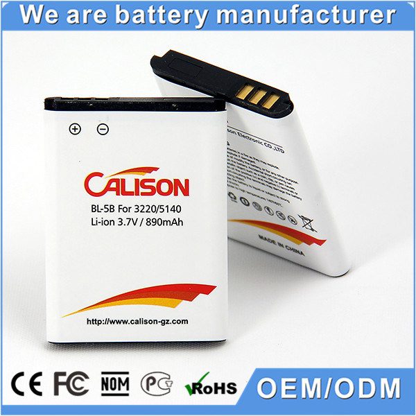 3.7V Li-ion BL-5B Mobile Battery for Nokia