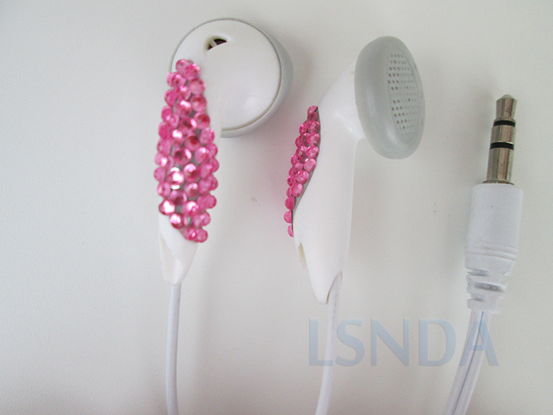 Quality Crystal Diamond Earphone in Case