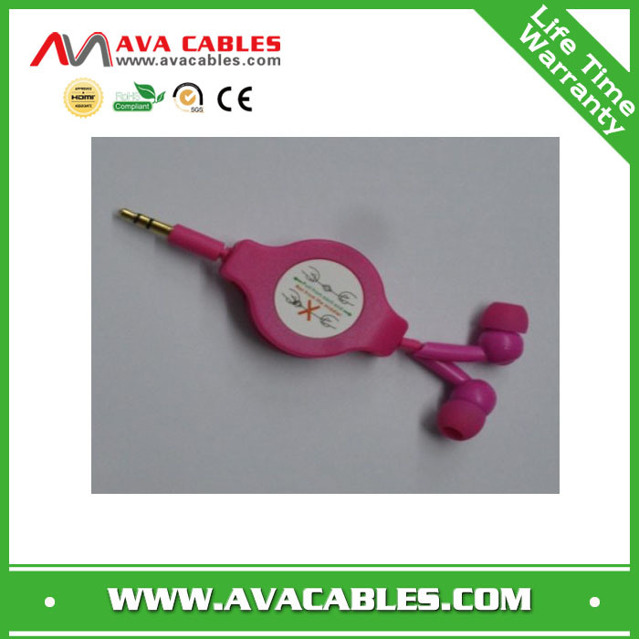 Retractable Earphone with Natural Sound Reproduction and High Dynamic