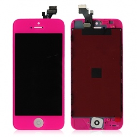 LCD with Touch Screen Digitizer&Home Button for iPhone 5-Hot Pink