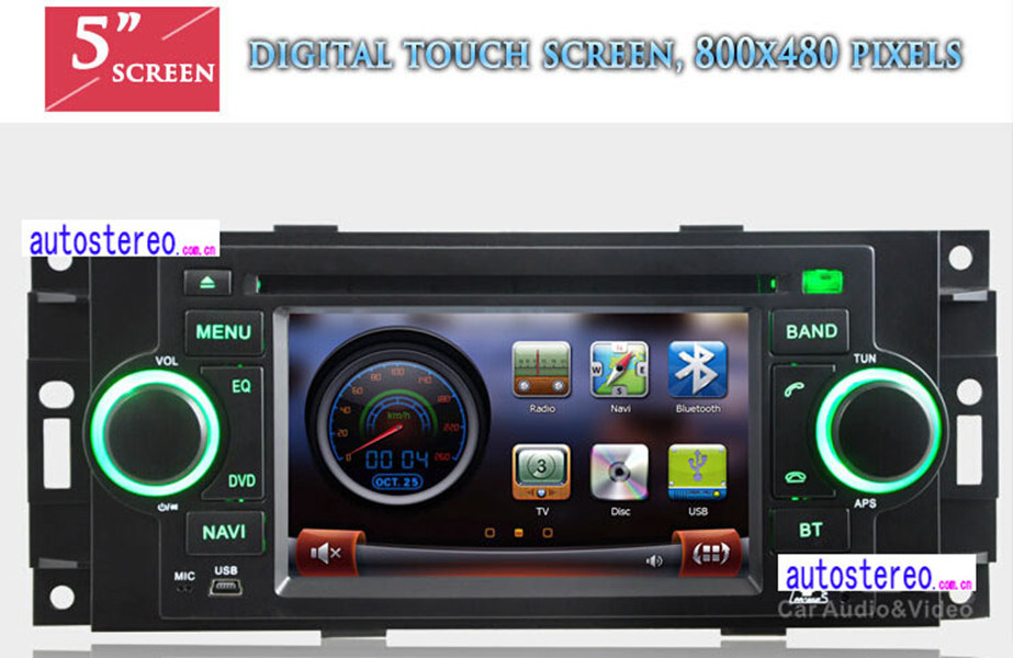 Car 2 DIN DVD Player for Chrysler Dodge Jeep Video