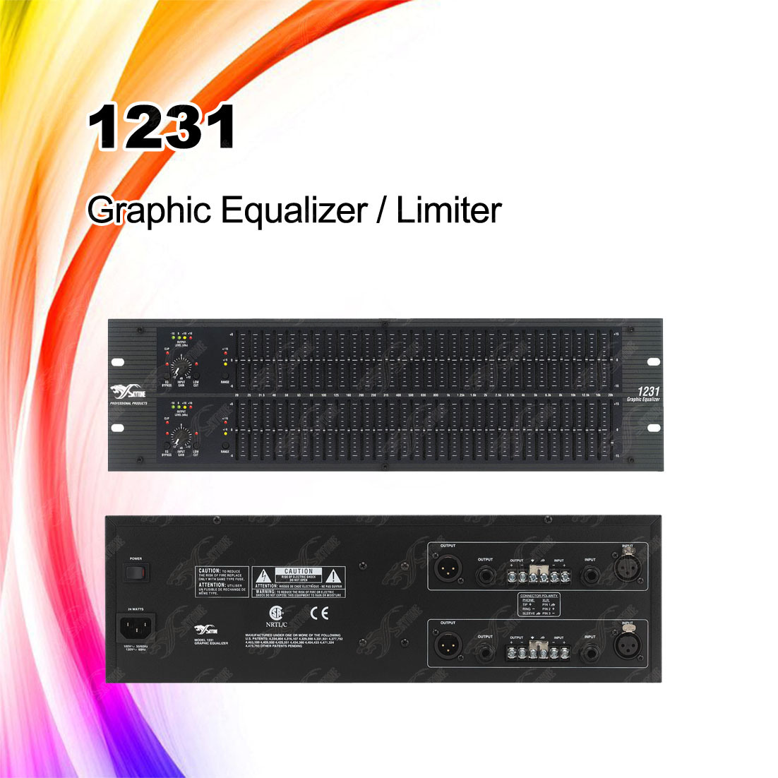 Sound System Equalizer Dbx1231 Dual-Channel Graphic Equalizer