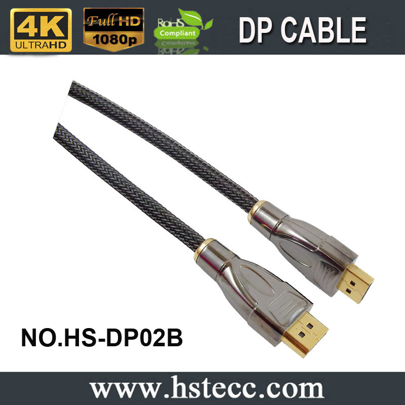 15m High-End Metal Dp Cable Male to Male Displayport Cable with Factory Price