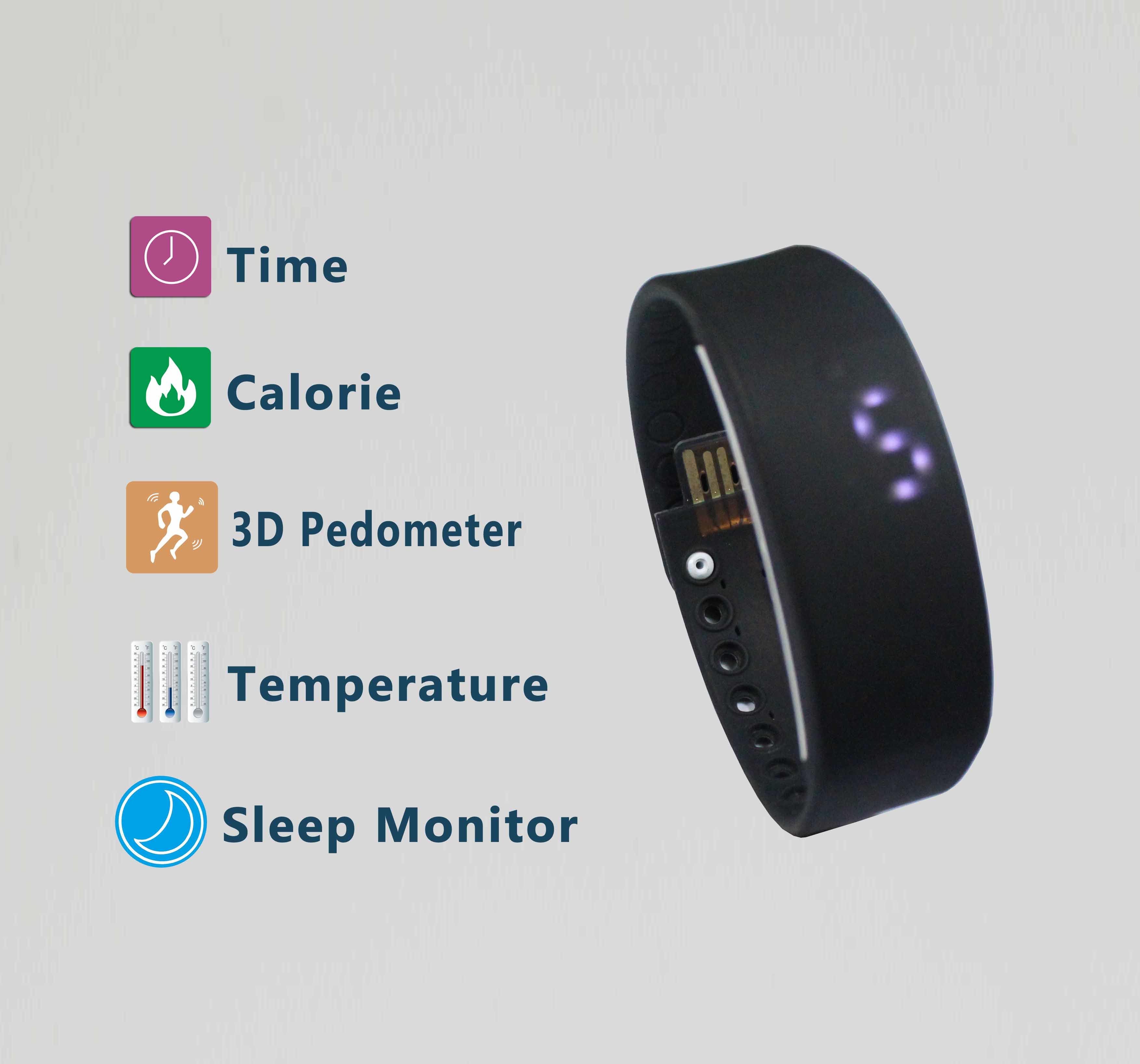 LED Smart Pedometer Bracelets