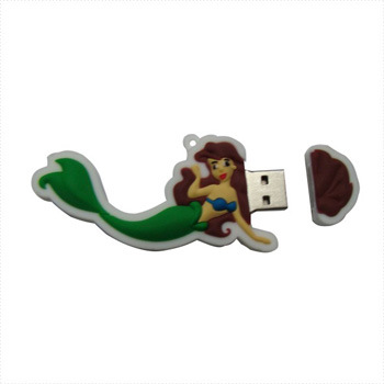 PVC Mermaid 1GB ~ 64GB USB Flash Drive