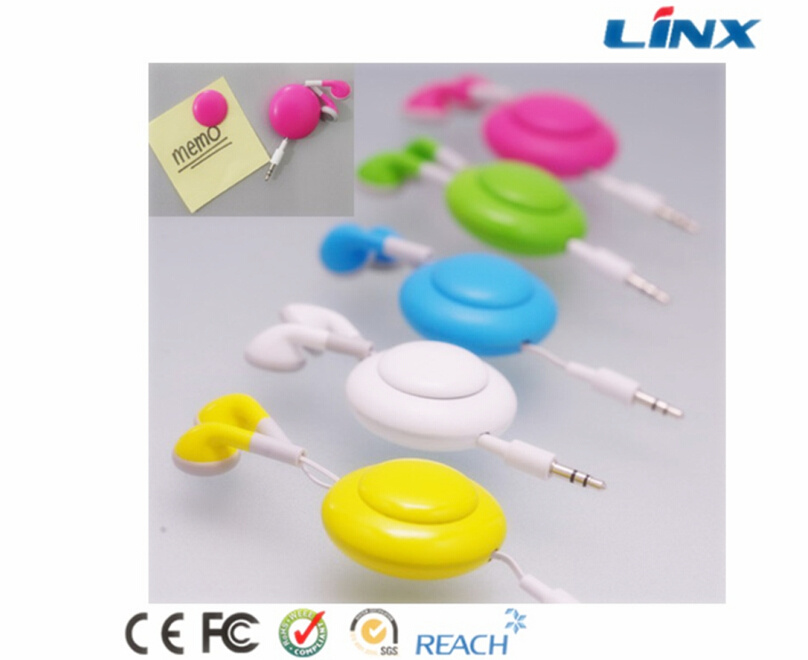 Retractable Earphone, Promotion Earphone, Cheap Earphone