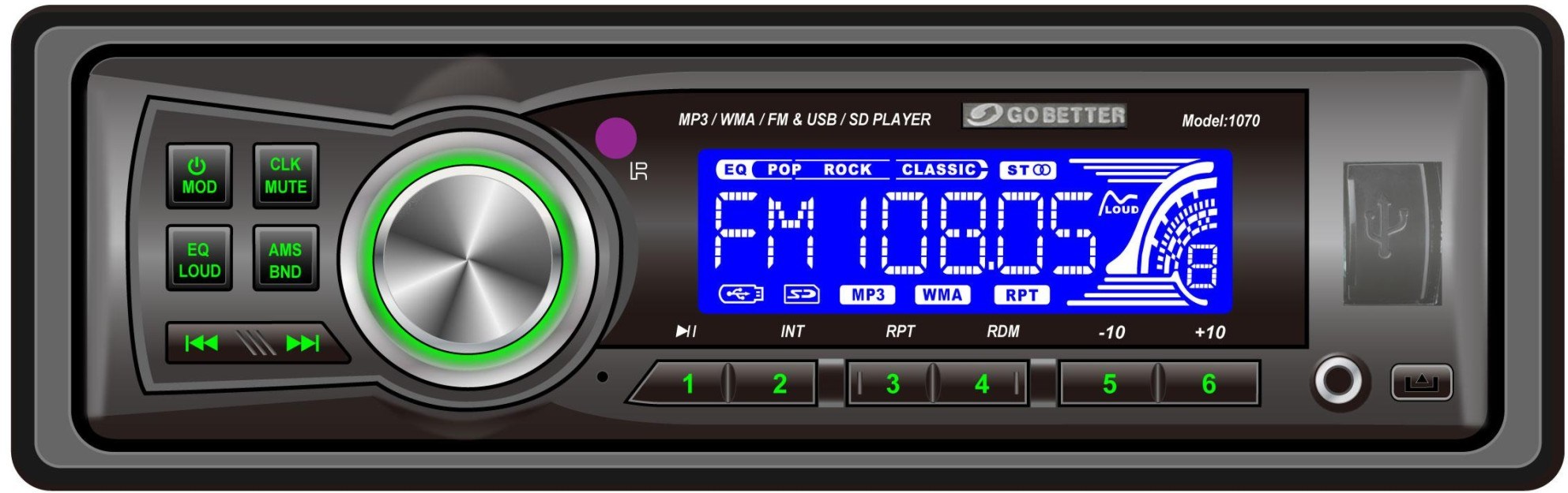 Car MP3 Player with Aux-in Function (1070)