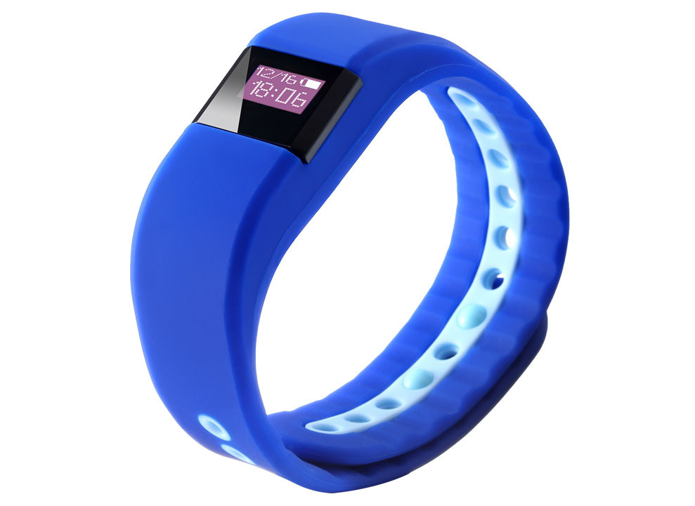 Blue Smart Fitness Bracelet Activity Bluetooth Mens Sports Bracelets