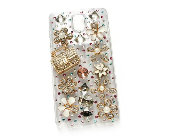 Elegant Crystal Relaxation Bag Flowers Mobile Phone Cover (MB1279)
