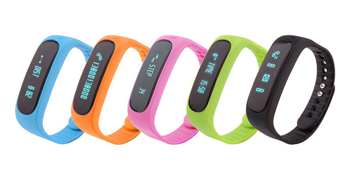 E02 Fashion Bluetooth Smart Bracelet Anti-Lost Sports/Sleep Monitor Call/SMS Remind Smartband Watch for Android Phone iPhone