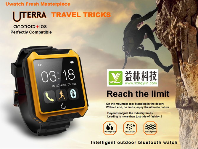 2015 Newest Waterproof Smart Watch for Outdoor Sports