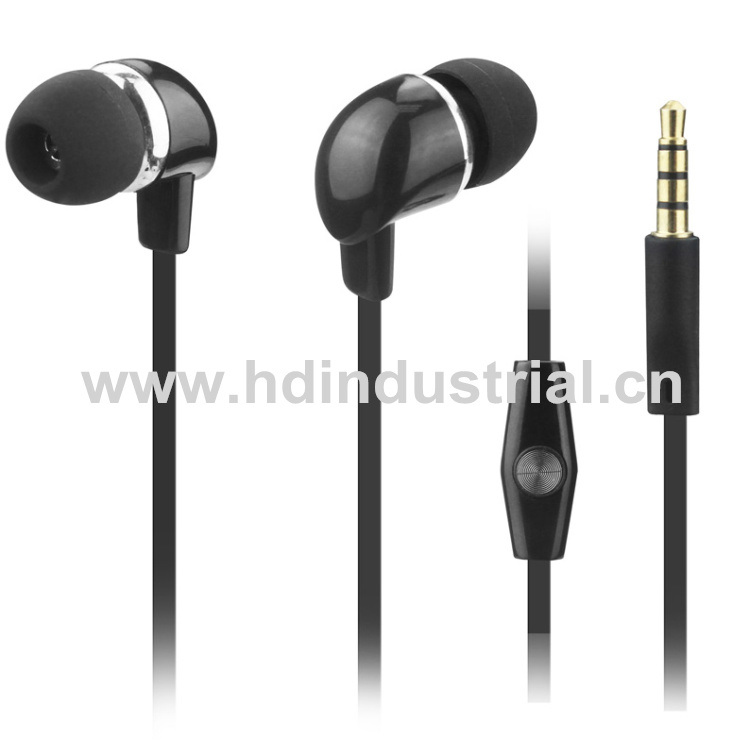 Best Mobile Phone Earphones with Mic in Black Color (HD-ME003)