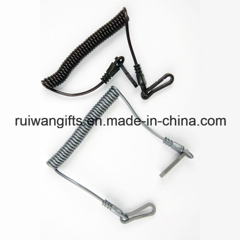 PU Material Anti Theft Spring Rope, Spring Hanger, spiral Retainer