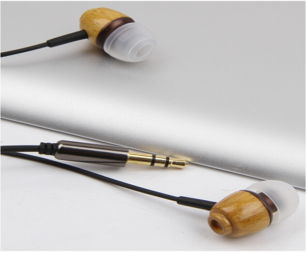 3.5mm Cheap High Quality Headphone Fashion Wooden Earphone for Mobile Phone