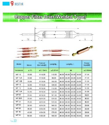 Welded Type Drier for 350L Refrigerator