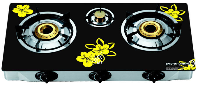 Triple Gas Burner Stove Cooktop - Tempered Glass (GS-03G04)