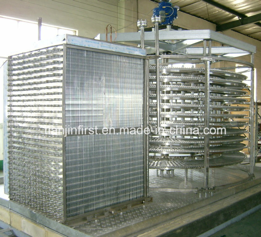 Double Spiral Machine Frozen Seafood Freezer for Meat