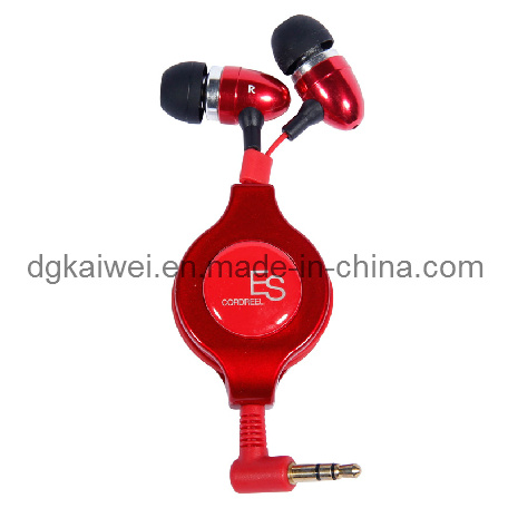 Metal Retractable Earphone (KW-56)