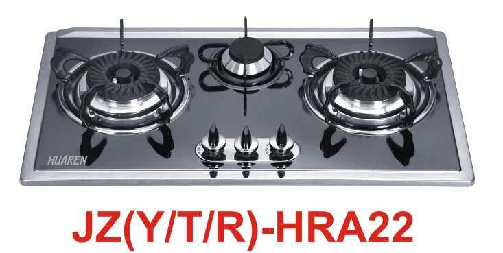 Stainless Steel Three Burner Built in Hob (HRA22)