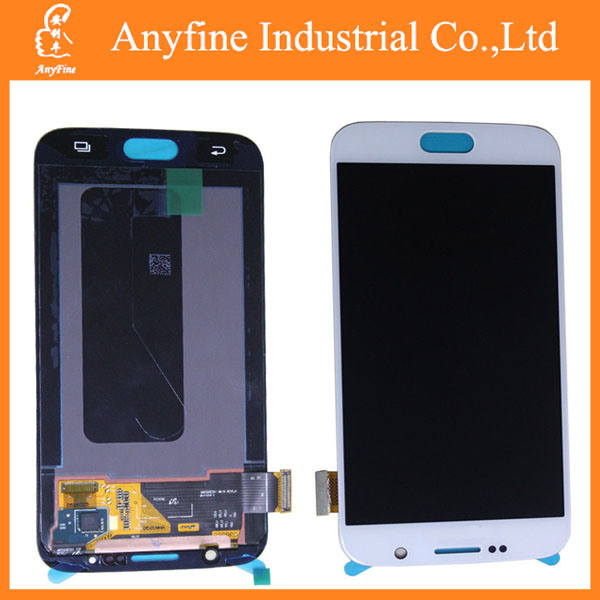 White Color Mobile Phone LCD Screens for Samsung Galaxy S6