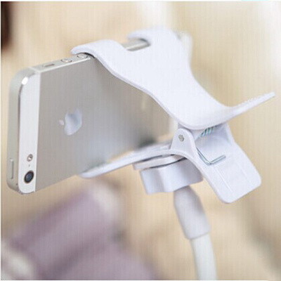 360 Degree Lengan Fleksibel Long Arms Lazy Mobile Phone Holder with Double Clip