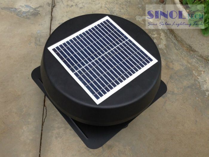 15W 14inch Built-in Solar Panel DC Solar Powered Ventilation Fan (SN2013010)