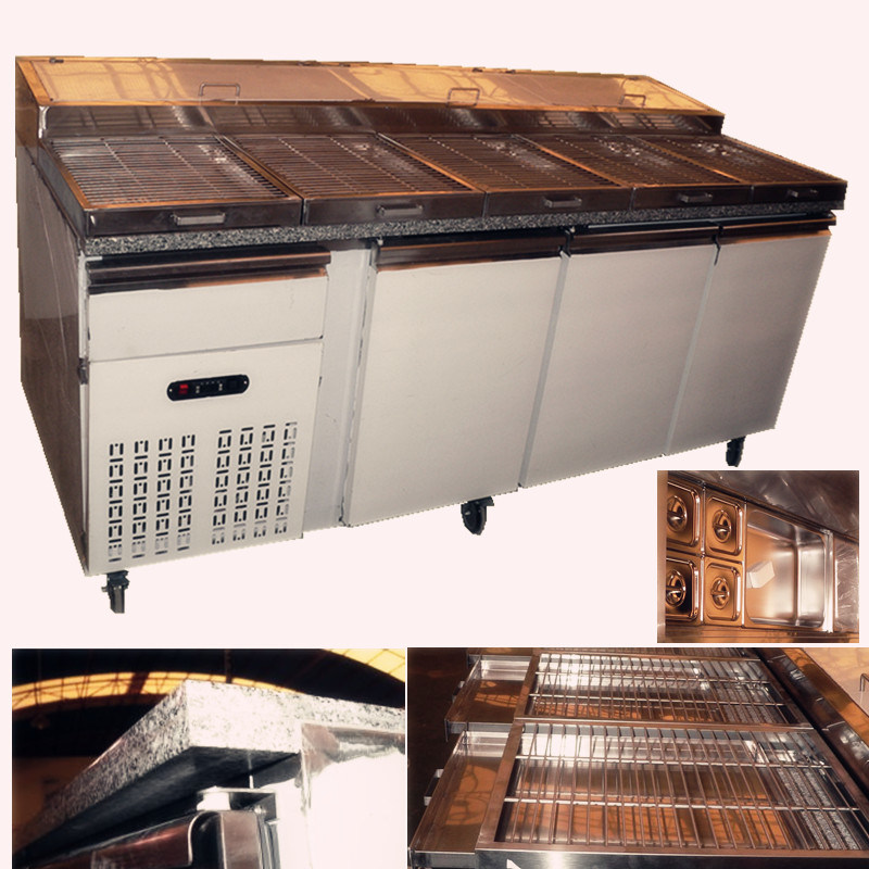 Pizza Refrigerator with Marble Preparation Worktable