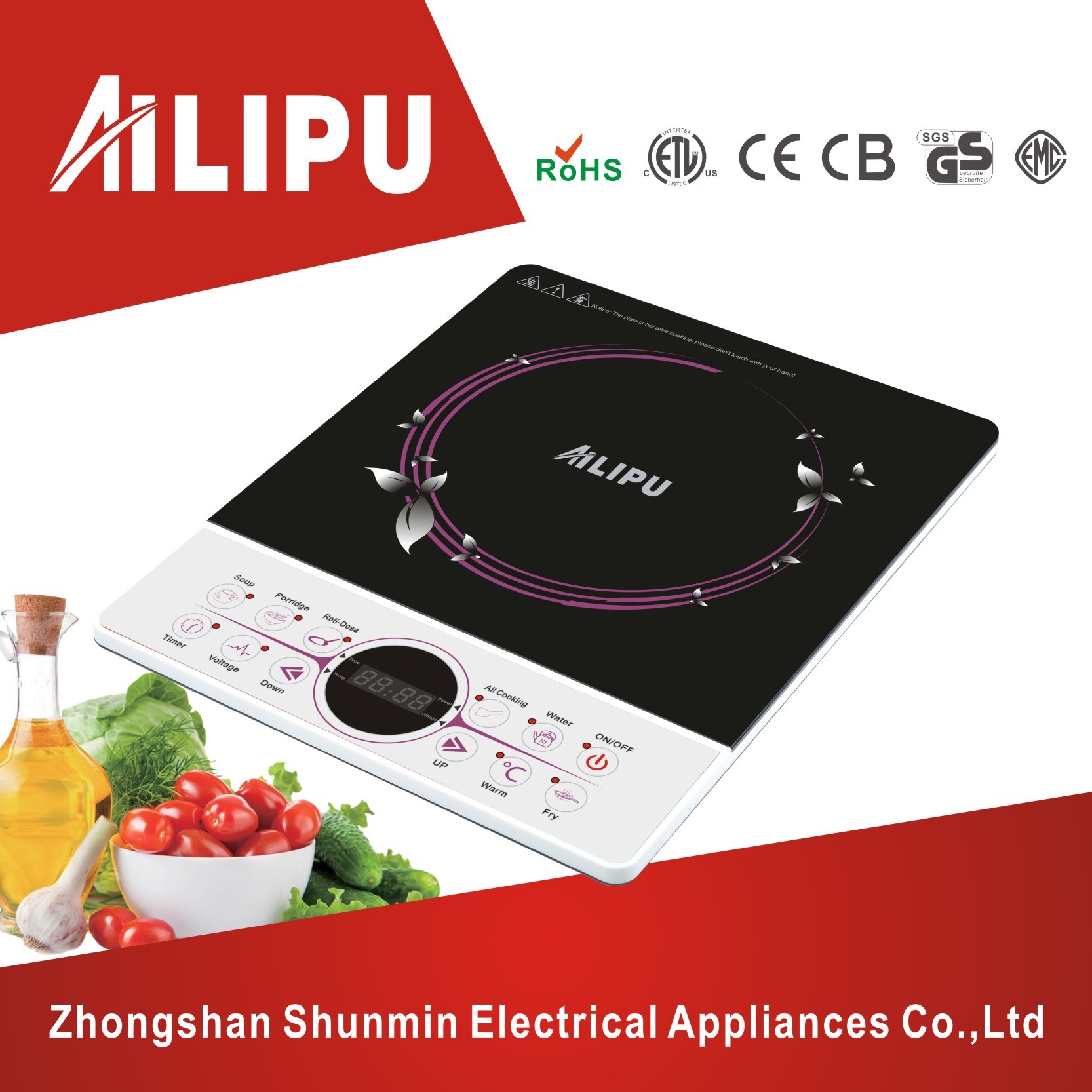 Double Aluminium Coil Ultra-Slim Induction Cooker/Filmy Induction Stove/Gauzy Induction Cooktop