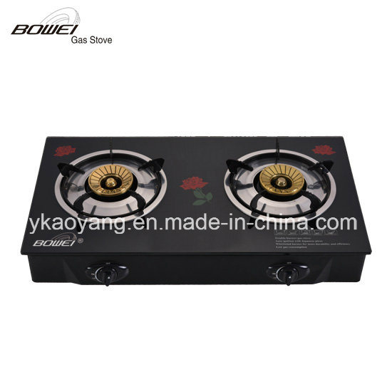 2 Burner Gas Stove with Tempered Glass Cook Top