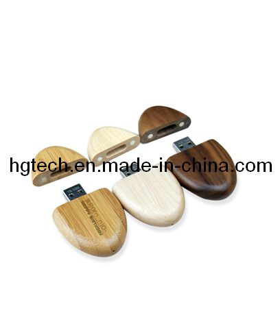 Wood Round Shape USB Flash Pen Drives (HG-124)