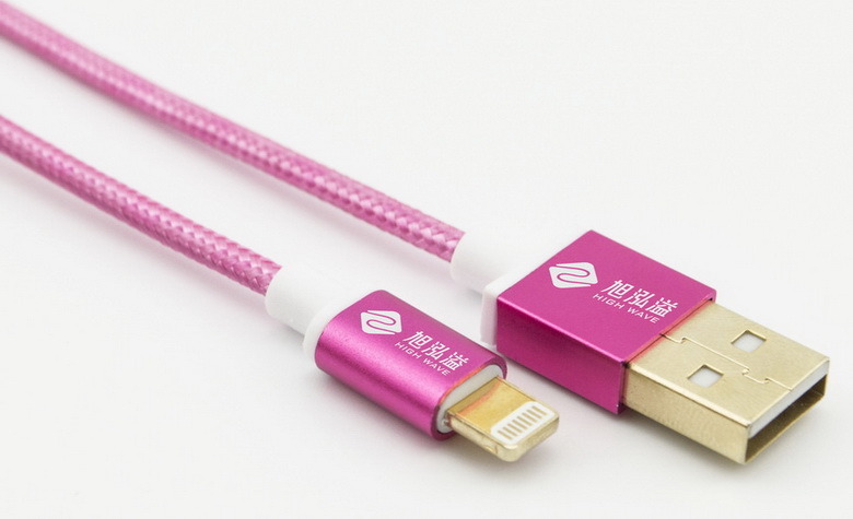 Fabric Braided USB Cable with Aluminum Alloy Shell for iPhone Micro USB