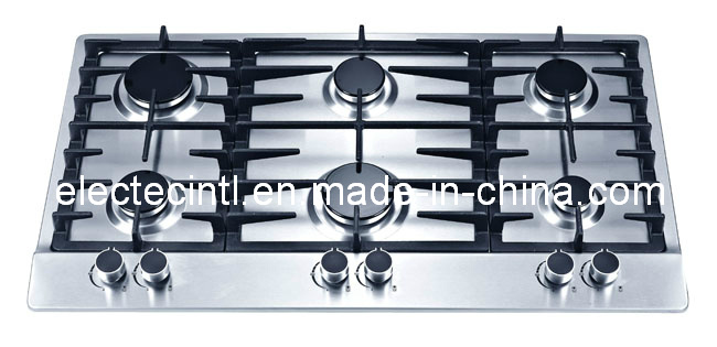 Gas Stove with 6 Burners and Stainless Steel Panel (GH-S926C)