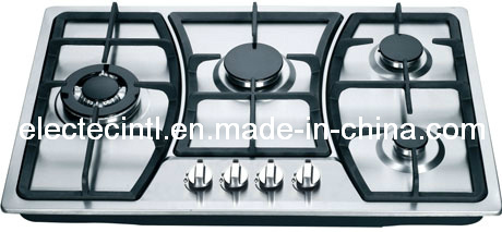 Gas Stove with 4 Burners, Stailess Steel Mat Panel, Flame Failure Device for Choice (GH-S804C)