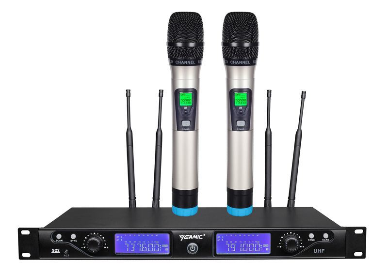 100% Original Yeamic UHF Cordless Microphone, 100m Operating Distance with 256 Frequency Numbers for Multi Selecting Choice