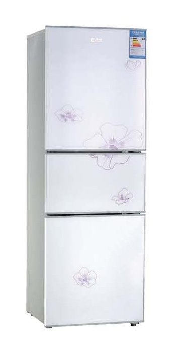 White Lotus Pond Pattern 219L Big Volume Refrigerator