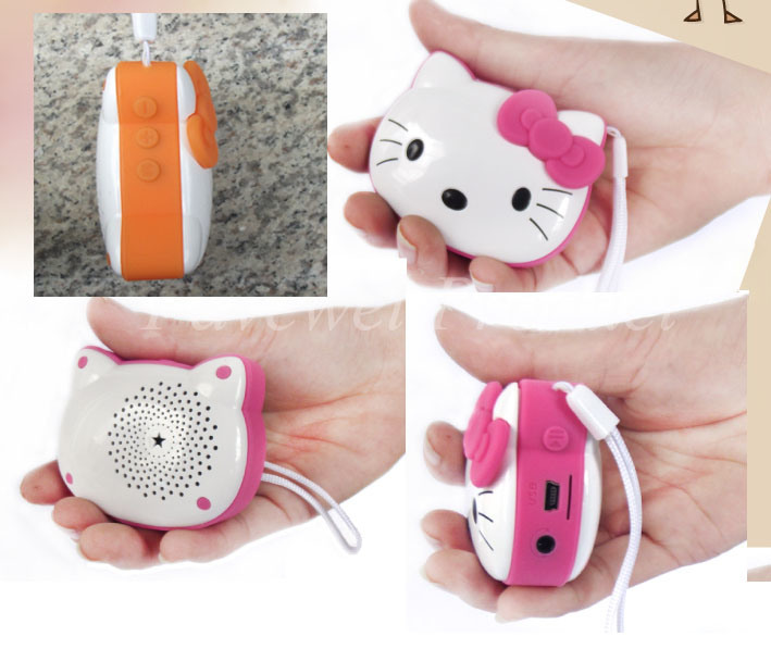 Cartoon Kitty Shaped MP3 Player Speaker
