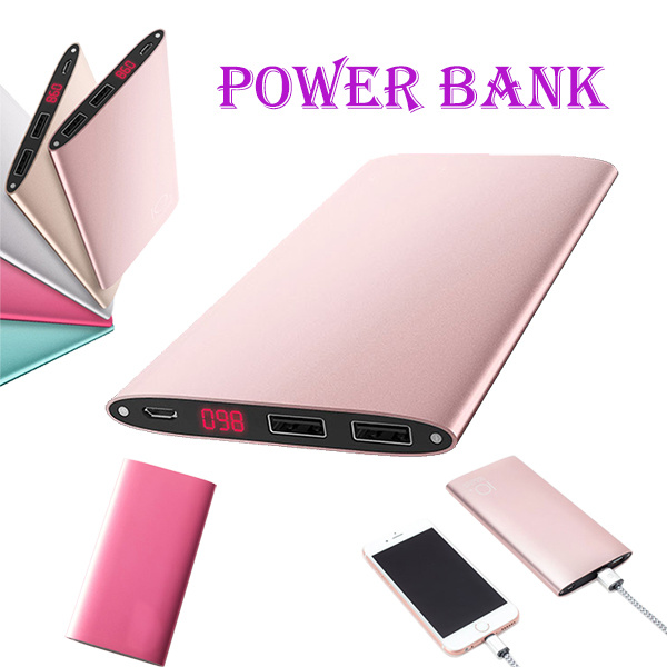 12000mAh Super Slim Portable Metal Power Bank External Battery