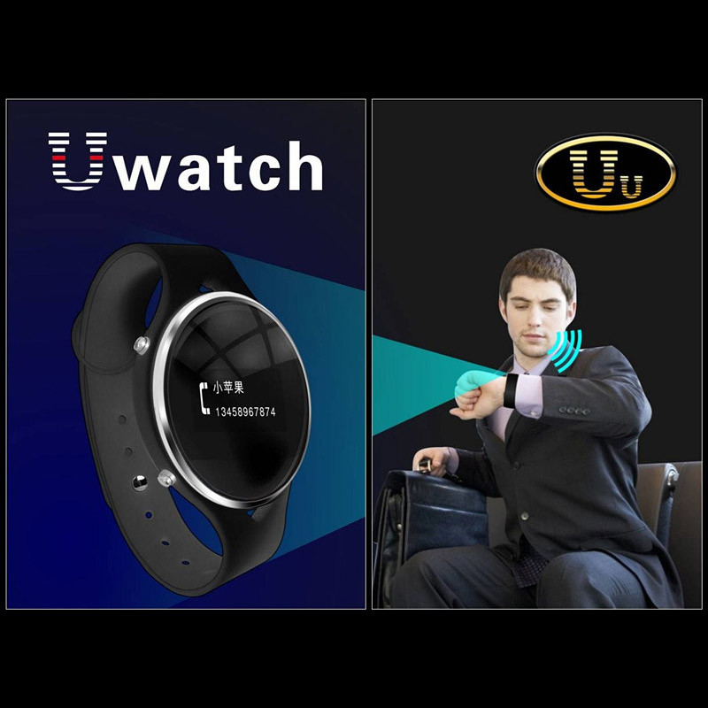 Uu Bluetooth Smart Watch with Pedometer/Burglar-Alarm/Remote Photographs for Smartphone