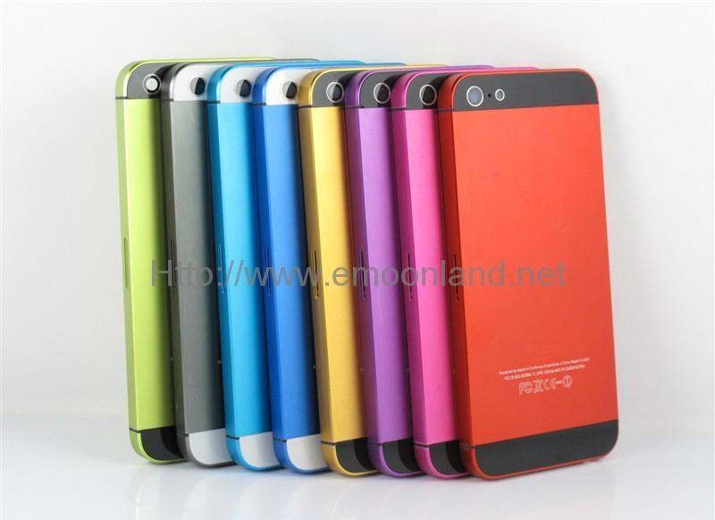 Colored Plated Metal Alloy Full Housing Back Cover for iPhone 5