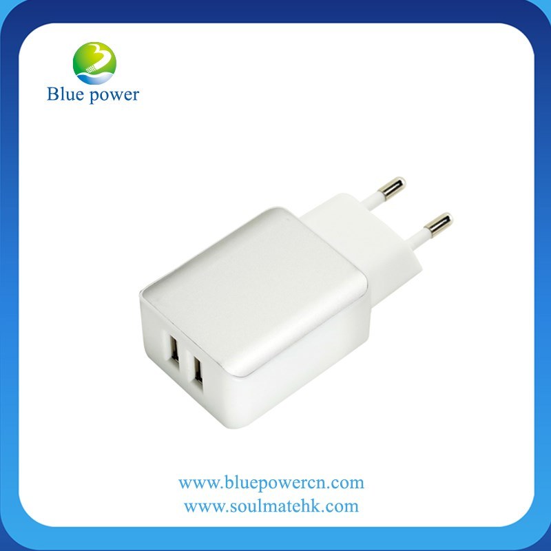 2 USB Wall Battery Charger Travel for Cell Phone