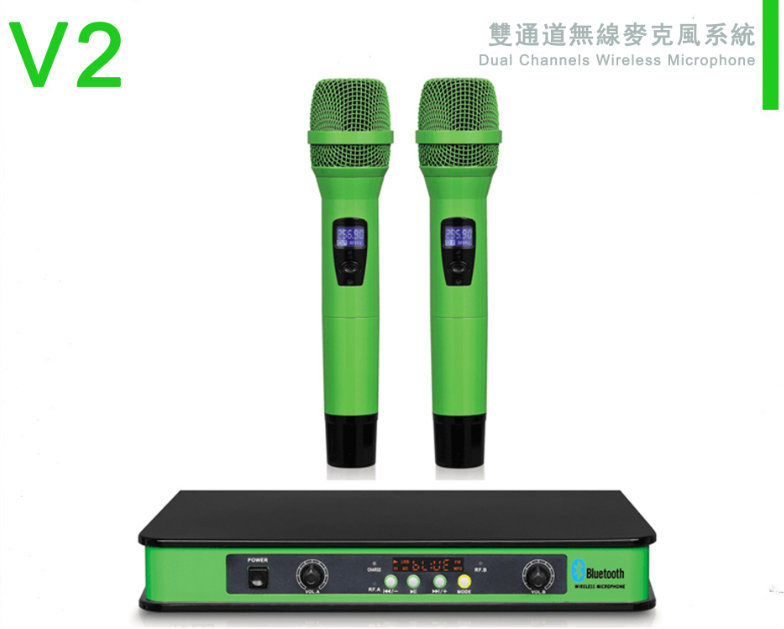 Audio Sound Dual Channels Wireless Microphone V2