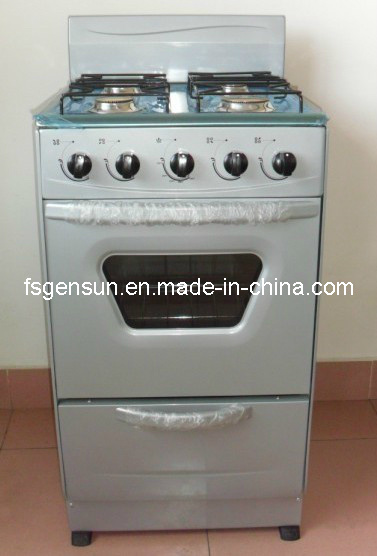 Gas Range 4 Burner Stove Oven with Drawer